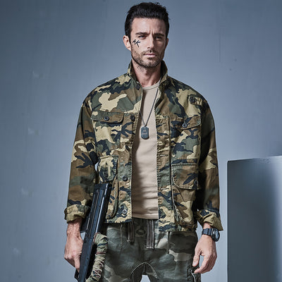 Taktische Camouflage-Jacke – Robuste Baumwolljacke für Outdoor & Freizeit