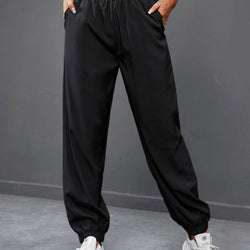 Sport Exploreva – Elastische High-Waist Sporthose mit Taschen für Frauen