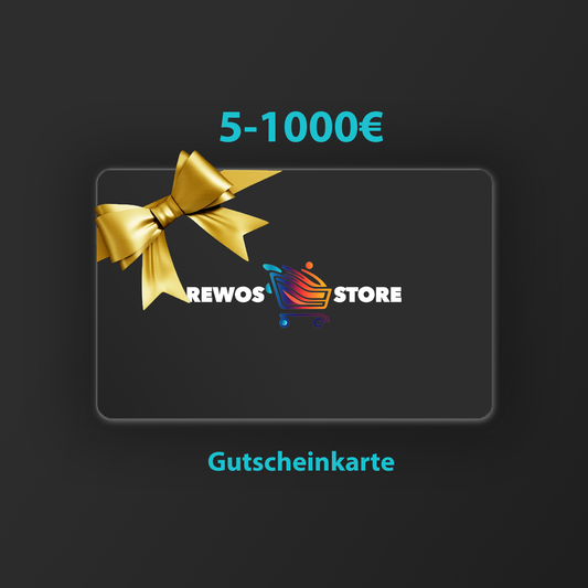 REWOS-Store Geschenkgutschein; Flexibilität von 5€ bis 1000€